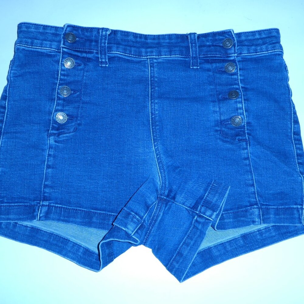 American Eagle Outfitters Hi-Rise Shortie Sailor Shorts - Blue